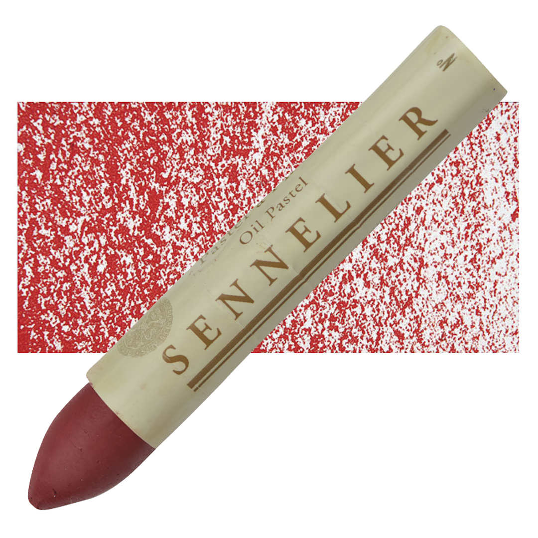 Open in modal - Sennelier Oil Pastel Grand - Red Deep oil pastel and swatch
