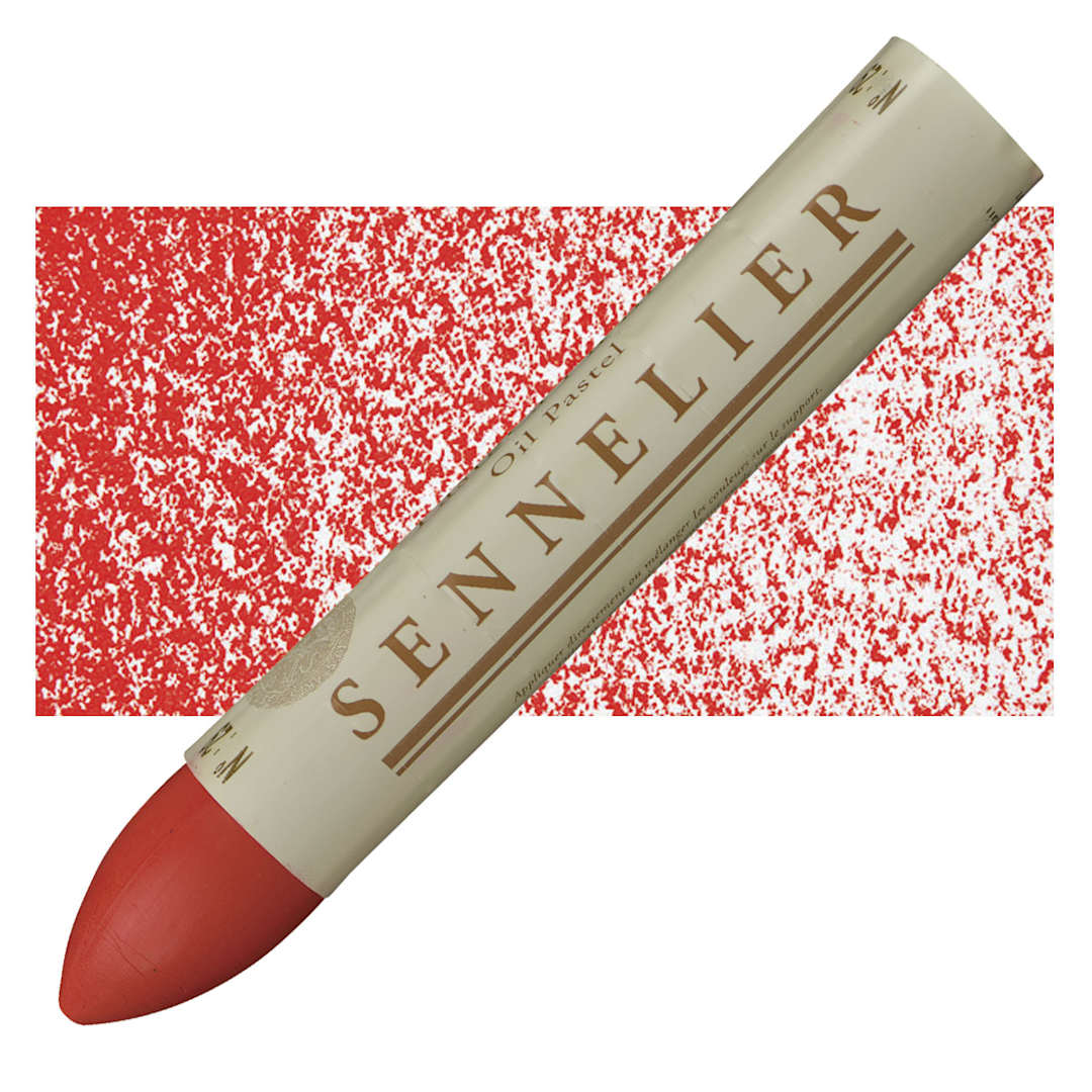Open in modal - Sennelier Oil Pastel Grand - Red Light oil pastel and swatch