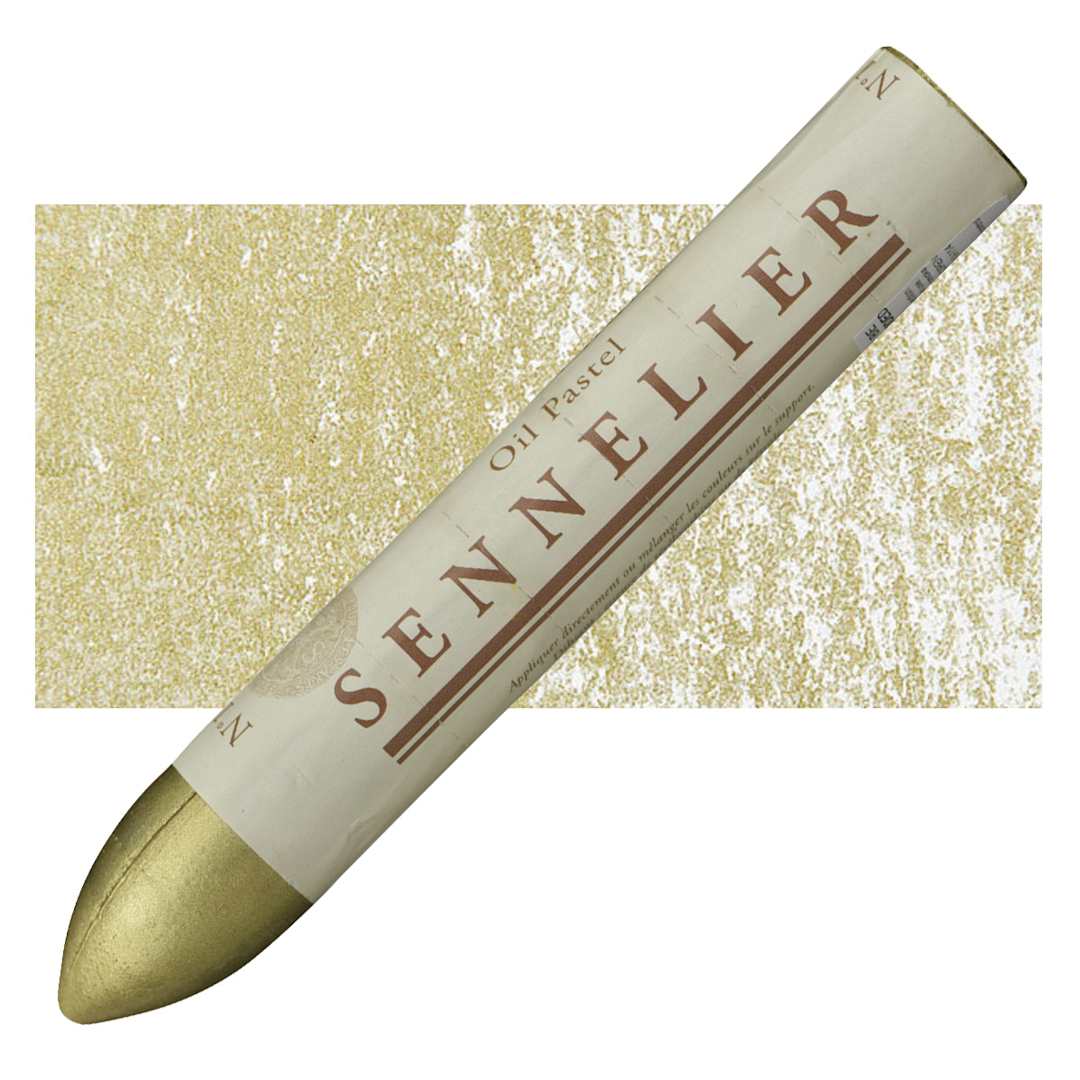 Open in modal - Sennelier Oil Pastel Grand - Rich Gold oil pastel and swatch