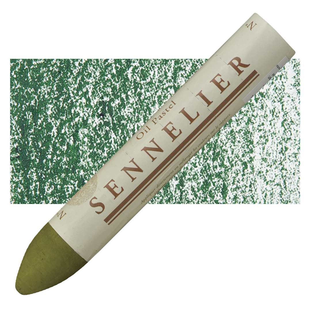 Open in modal - Sennelier Oil Pastel Grand - Sap Green oil pastel and swatch