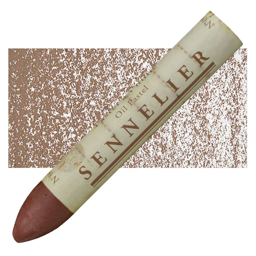 Open in modal - Sennelier Oil Pastel Grand - Sennelier Brown Light oil pastel and swatch