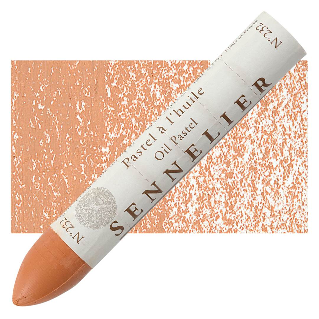 Open in modal - Sennelier Oil Pastel Grand - Terra Cotta oil pastel and swatch