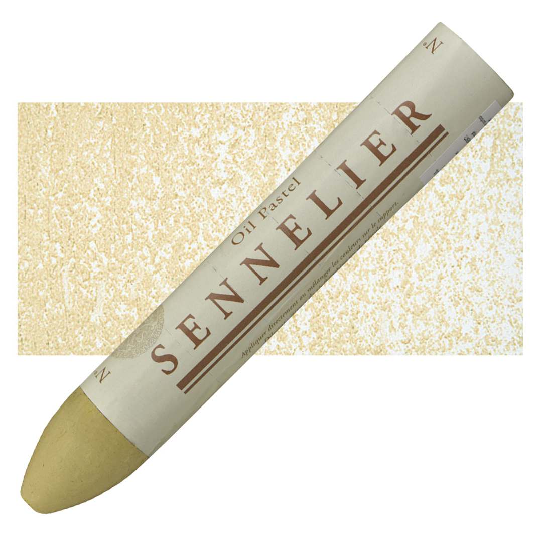 Open in modal - Sennelier Oil Pastel Grand - Titanium Buff oil pastel and swatch