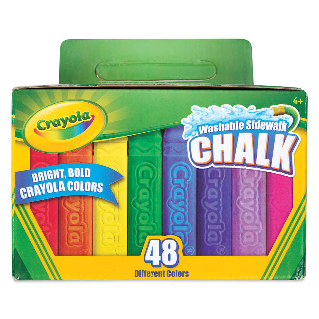 Open in modal - Crayola Washable Sidewalk Chalk - Assorted Colors, Set of 48, front of the packaging