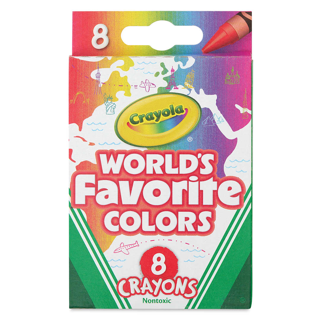 Open in modal - Crayola Crayons - World's Favorite Colors, Set of 8, front of packaging