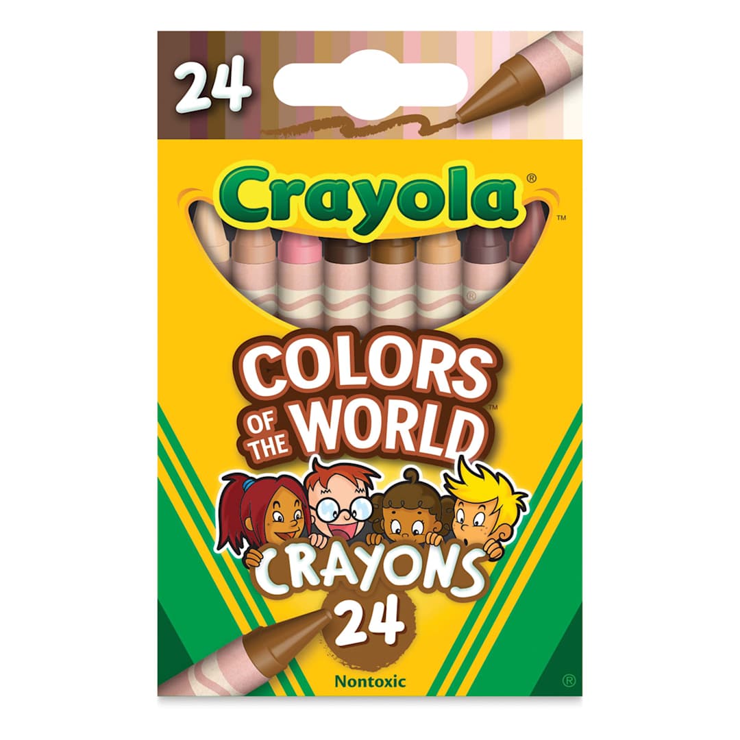 Open in modal - Crayola Crayons - Colors of the World, Set of 24, front of the packaging