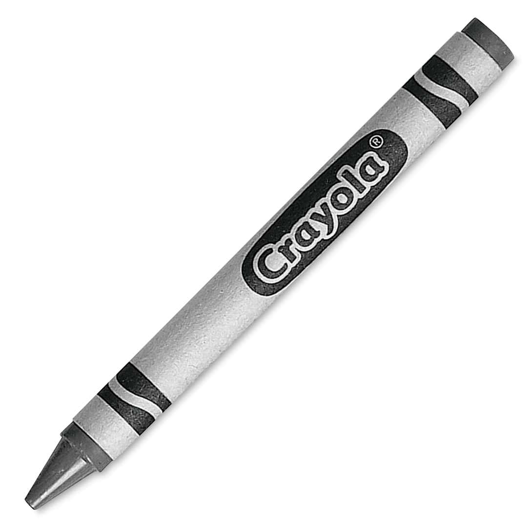 Open in modal - Crayola Crayons - Gray, Box of 12, single crayon