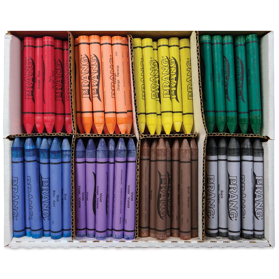Open in modal - Prang Large Crayons - Master Pack, Pkg of 200, crayons shown inside opened box