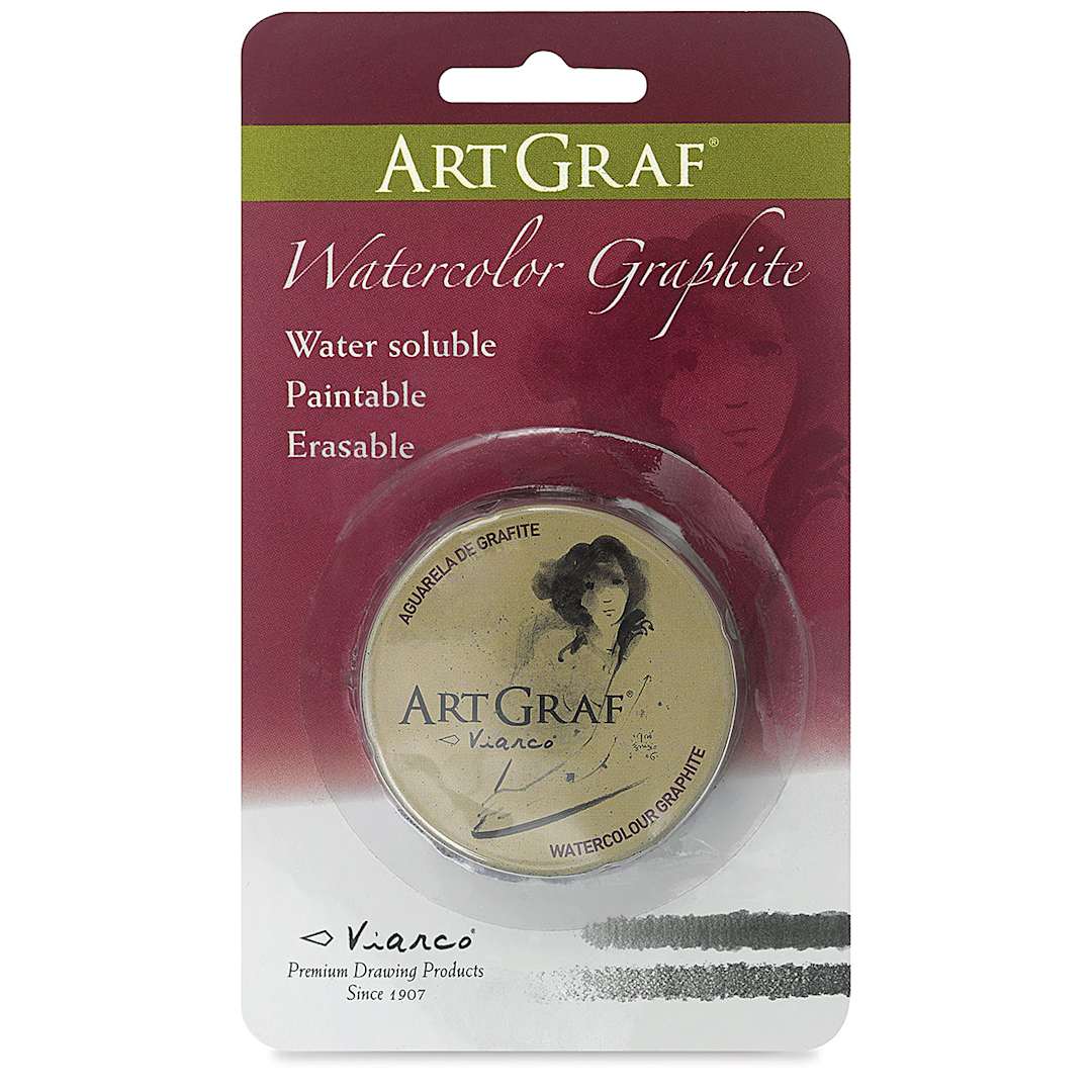 Open in modal - Viarco ArtGraf Graphite - Front of blister package of 20g Tin of Graphite
