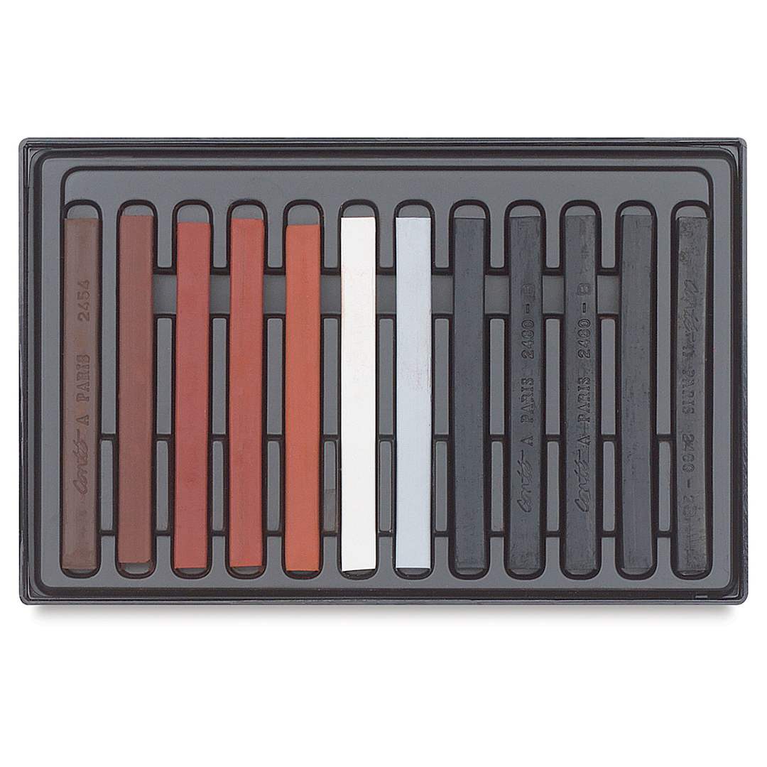 Open in modal - Conté à Paris Sketching Pastel Carrés - Sketching Colors, Set of 12