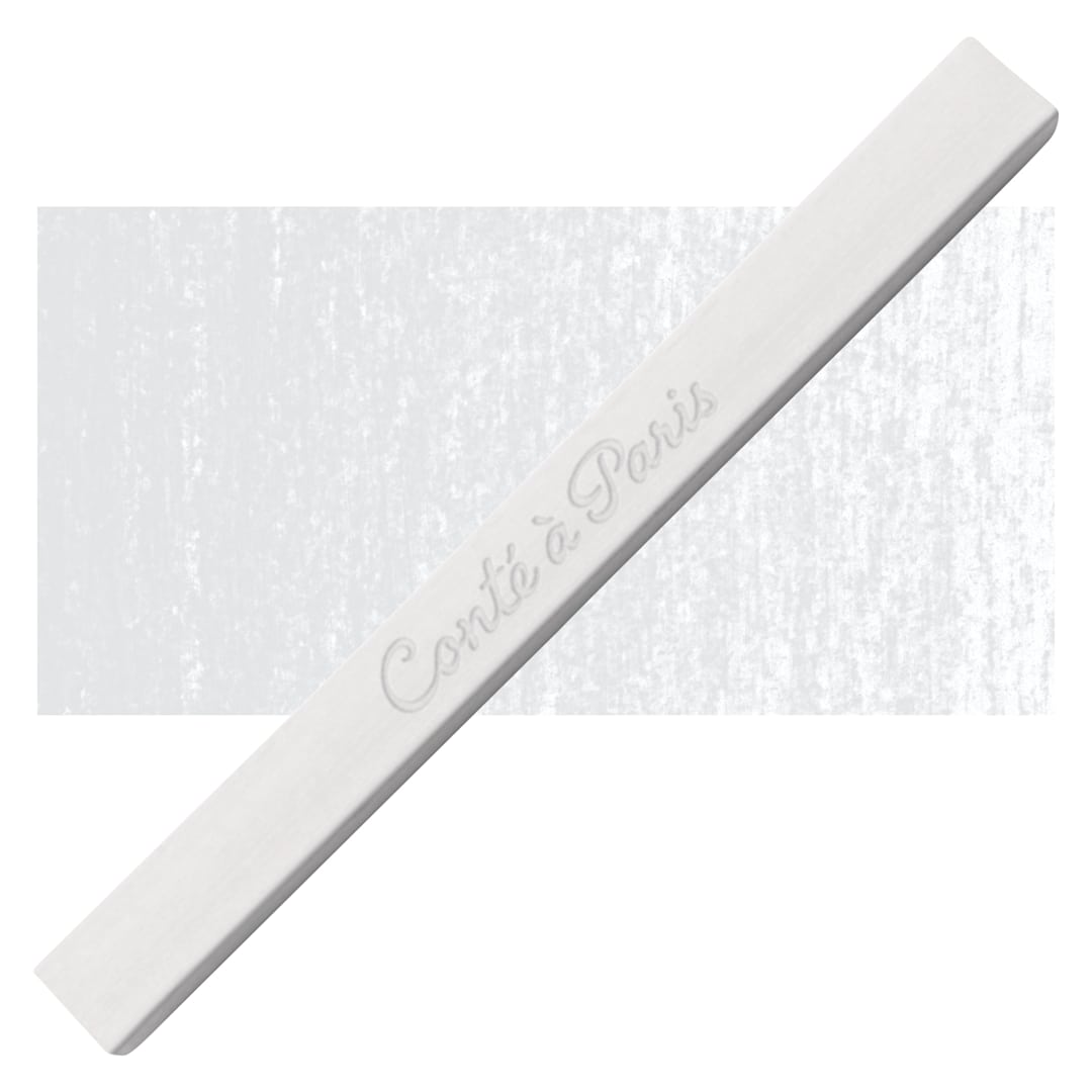 Open in modal - Conté à Paris Sketching Pastel Carré - White, 2B, Single crayon and swatch