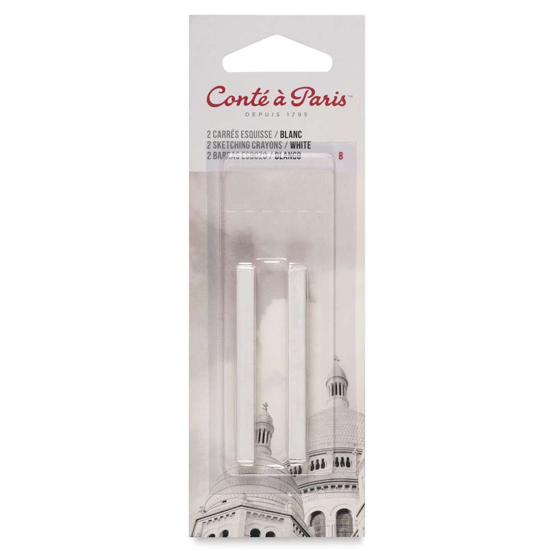 Open in modal - Conté à Paris Sketching Pastel Carrés - White, B, Pkg of 2