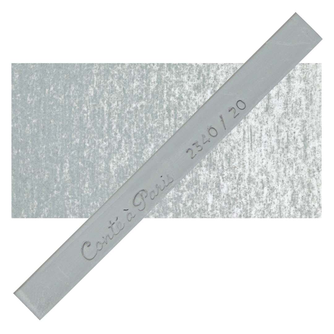 Open in modal - Conté à Paris Colour Pastel Carré - Light Grey 20, Single Carré and swatch
