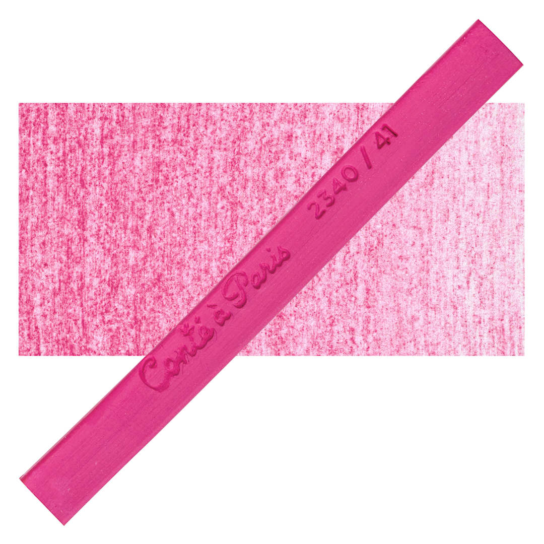 Open in modal - Conté à Paris Colour Pastel Carré - Cyclamen 41, Single Carré and swatch