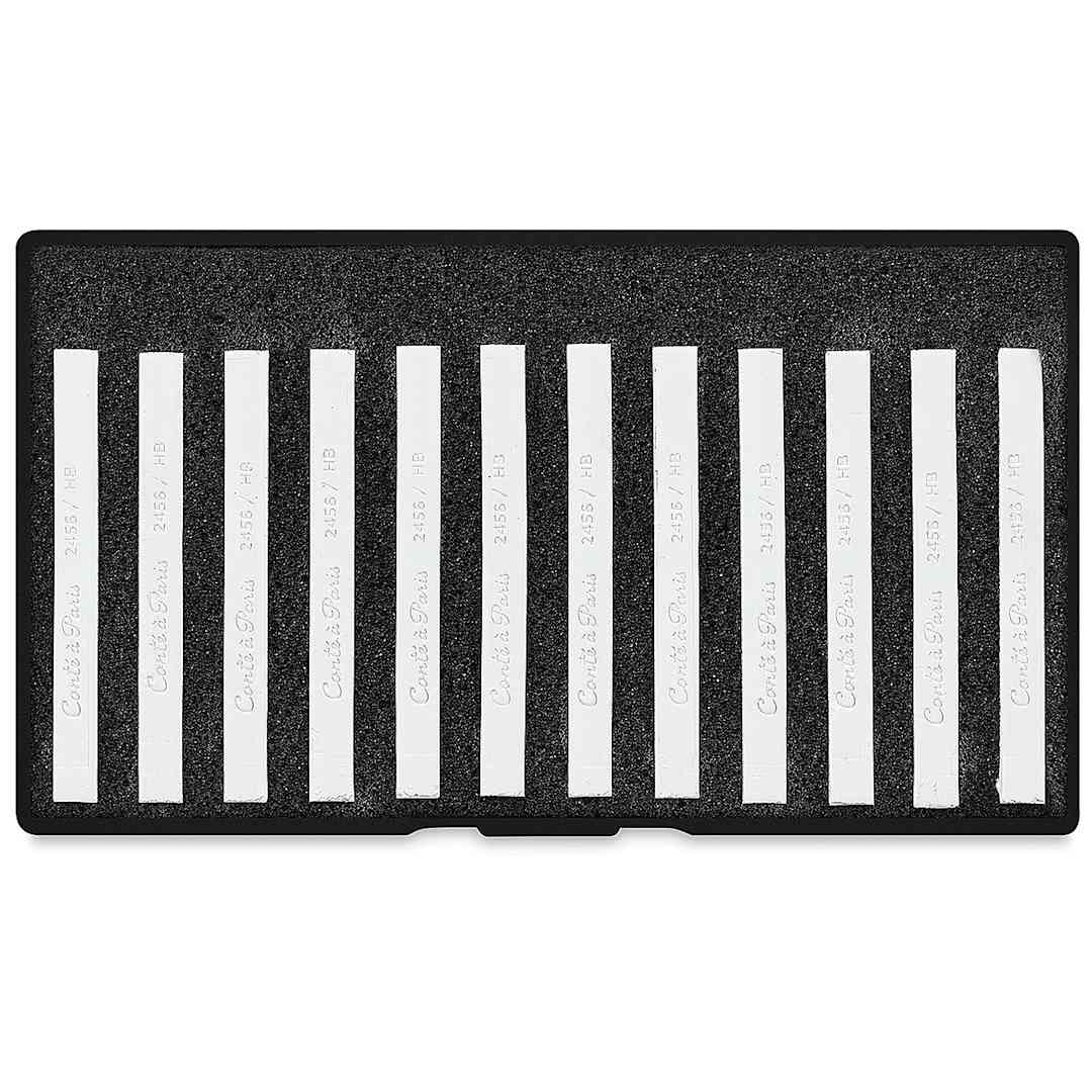 Open in modal - Conté à Paris Sketching Pastel Carrés - White, HB, Pkg of 12