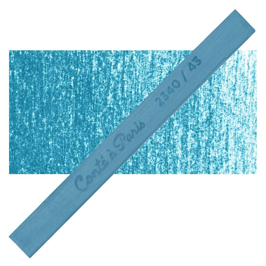 Open in modal - Conté à Paris Colour Pastel Carré - Prussian Green 43, Single Carré and swatch