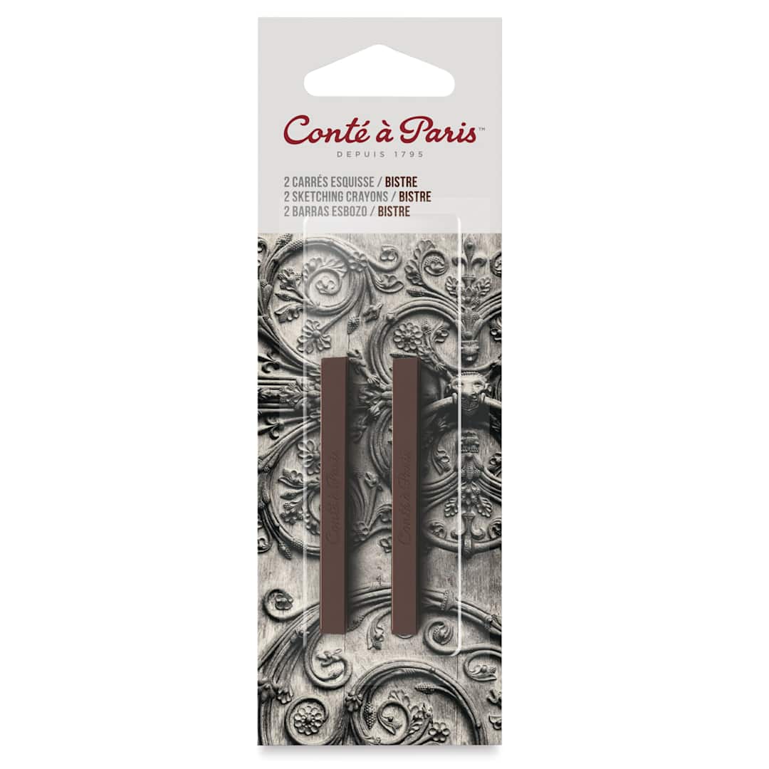Open in modal - Conté à Paris Sketching Pastel Carrés - Bistre, Pkg of 2