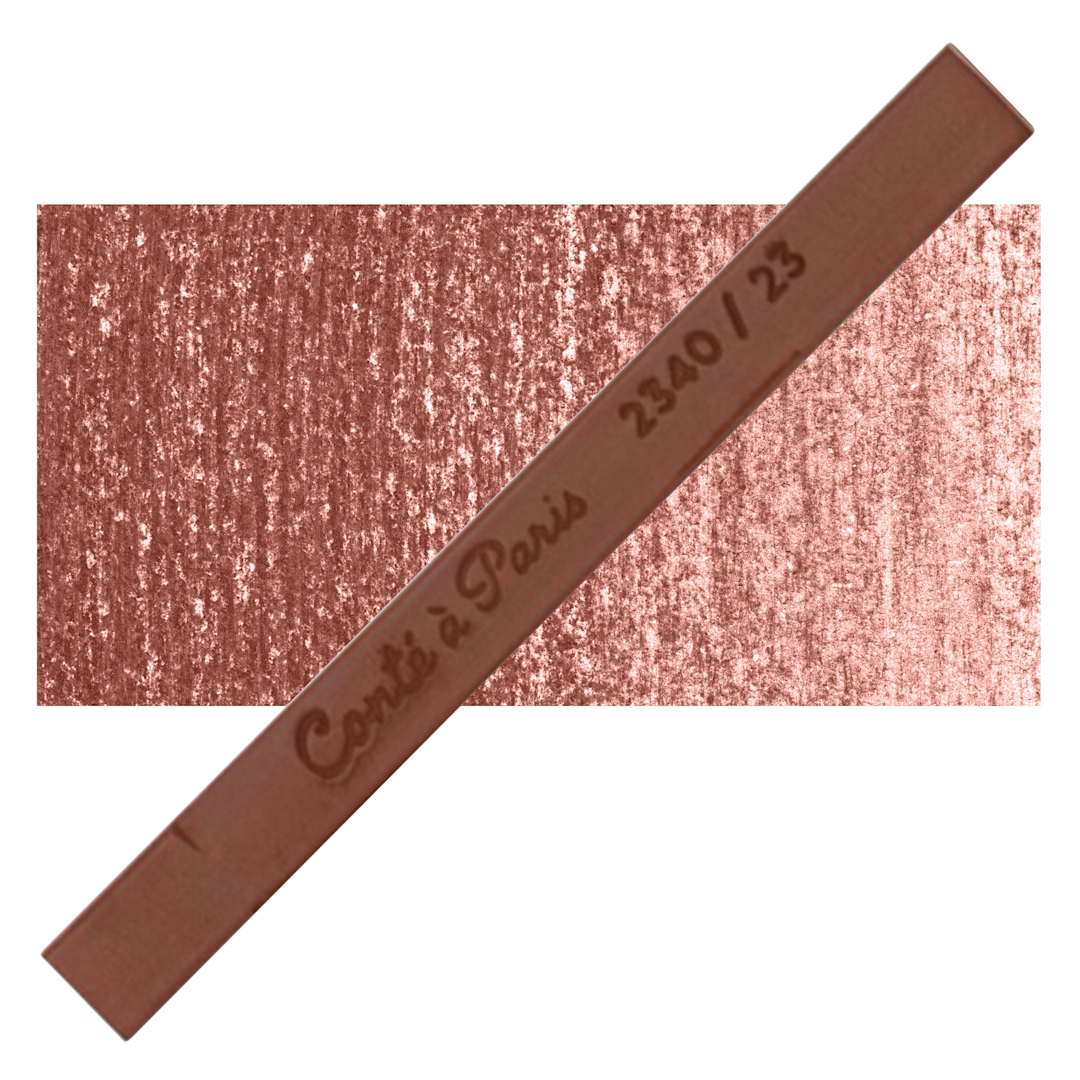 Open in modal - Conté à Paris Colour Pastel Carré - Burnt Sienna 23, Single Carré and swatch