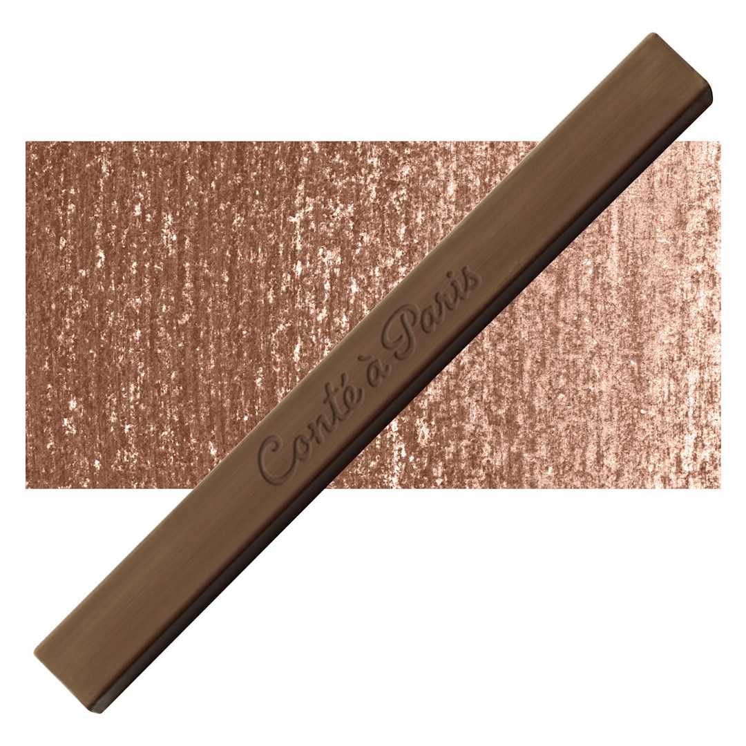 Open in modal - Conté à Paris Sketching Pastel Carré - Sanguine Medicis, Single Crayon and swatch