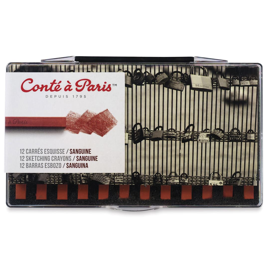 Open in modal - Conté à Paris Sketching Pastel Carrés - Sanguine Natural, Box of 12