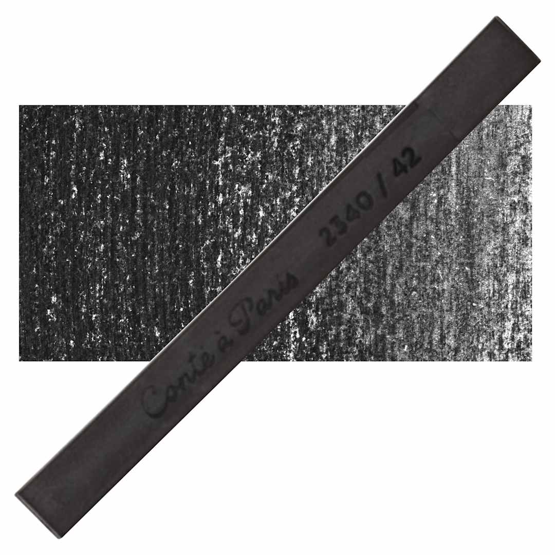 Open in modal - Conté à Paris Colour Pastel Carré - Grey Sepia 42, Single Carré and swatch