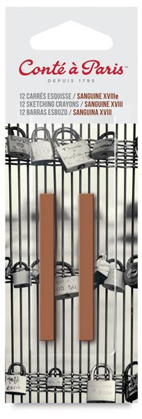 Open in modal - Conté à Paris Sketching Pastel Carrés Package of 2, Sanguine XVIII Century. In package  