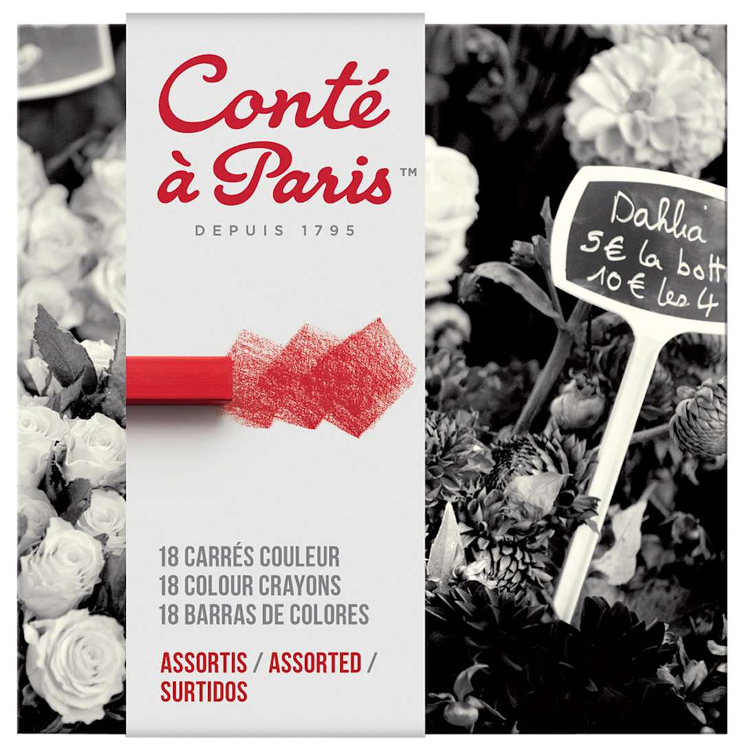 Open in modal - Conte Crayon Sets 18-Color Set