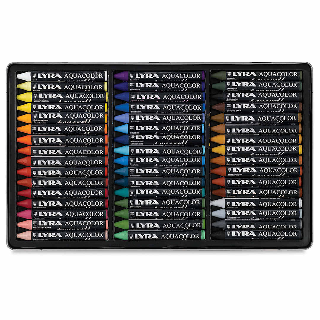 Open in modal - Lyra Aquacolor Crayon Set - Assorted Colors, Water-Soluble, Set of 48