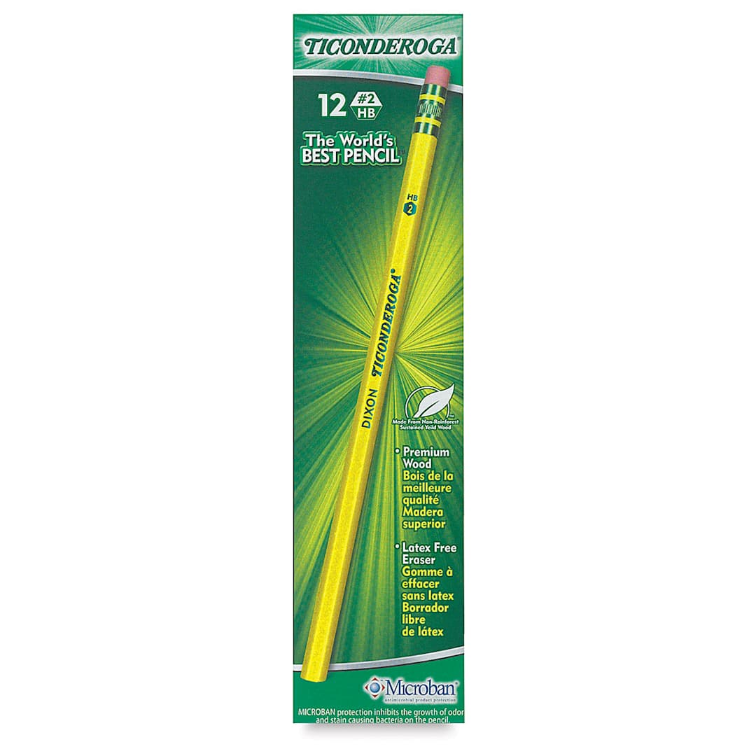 Open in modal - Dixon Ticonderoga Pencils - Unsharpened, Box of 12