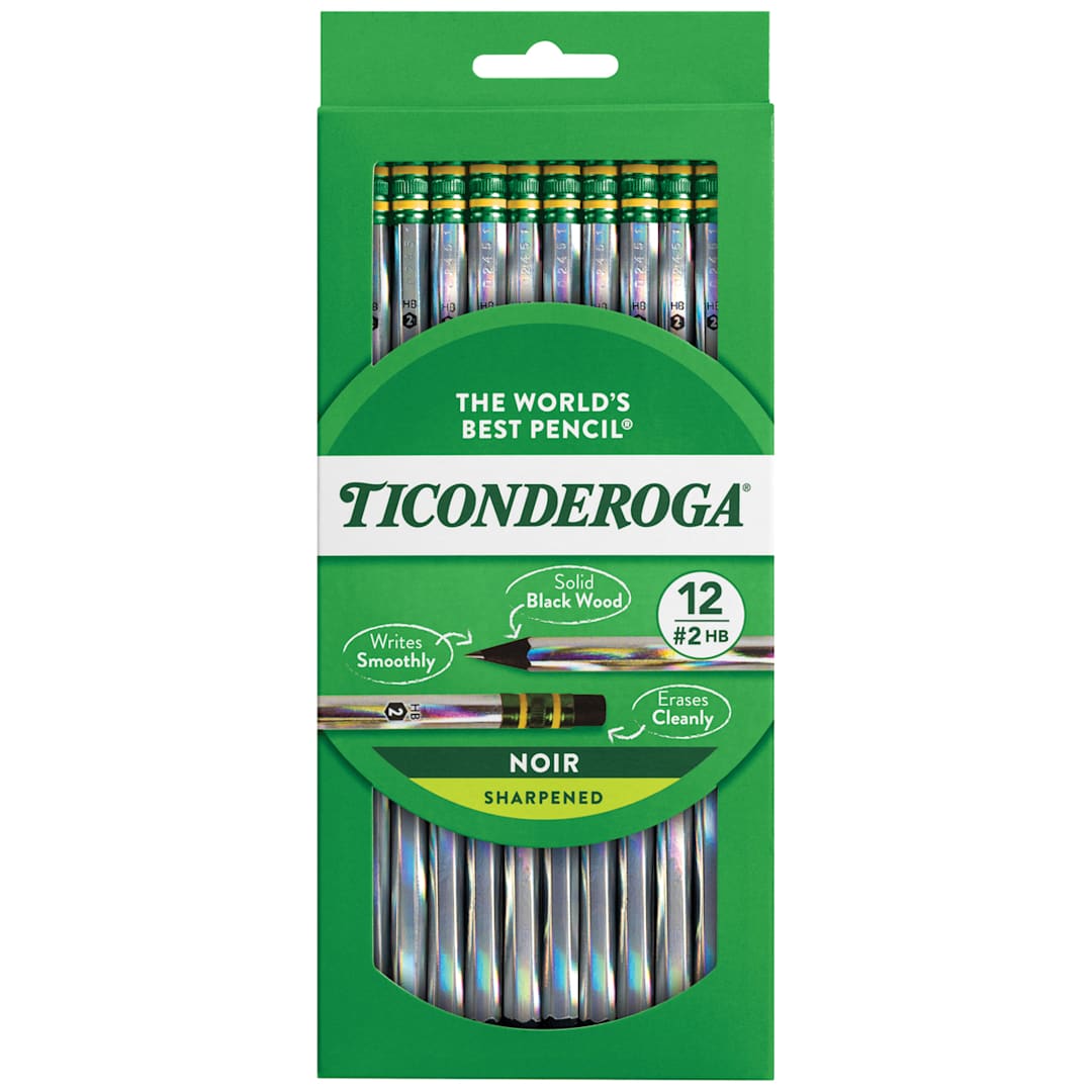 Open in modal - Ticonderoga Noir Pencils 12/Box - Peggable