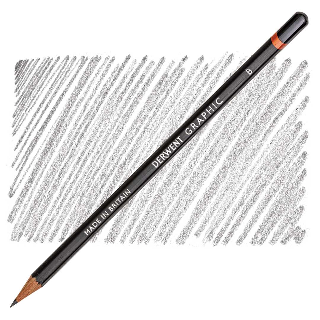 Open in modal - Derwent Graphic Pencil - Hardness B pencil and swatch