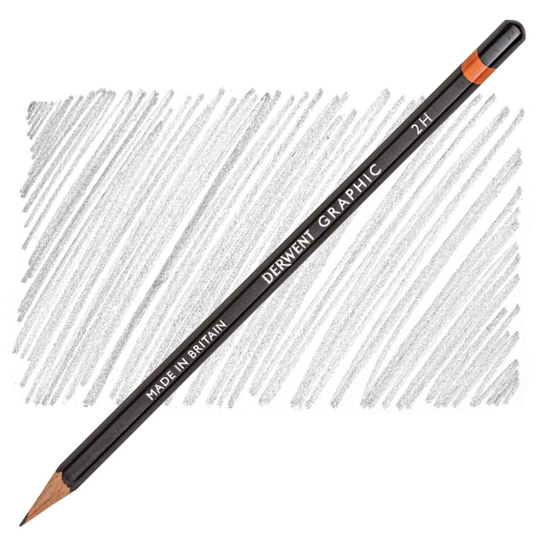Open in modal - Derwent Graphic Pencil - Hardness H pencil and swatch