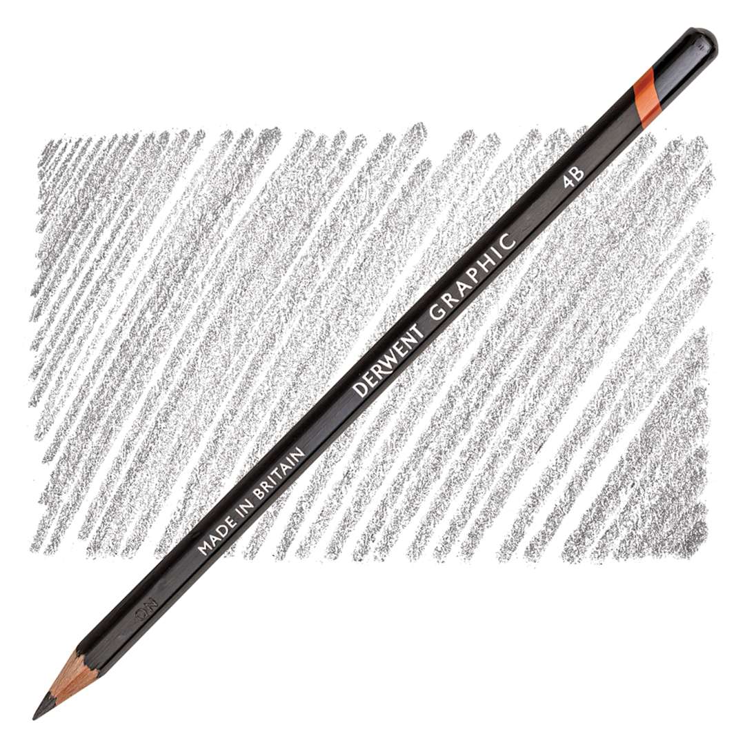 Open in modal - Derwent Graphic Pencil - Hardness 4B pencil and swatch