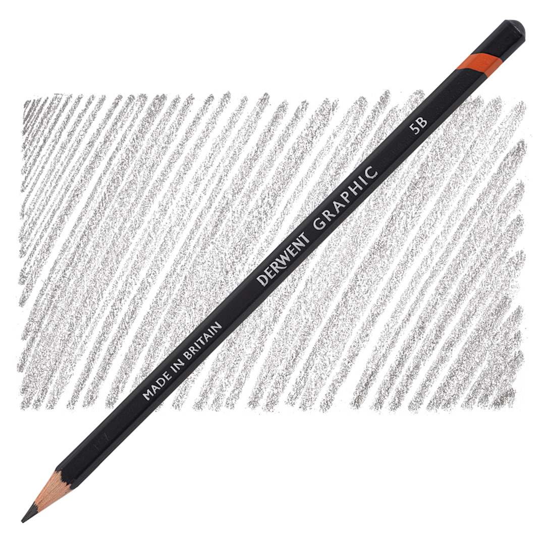 Open in modal - Derwent Graphic Pencil - Hardness 5B pencil and swatch