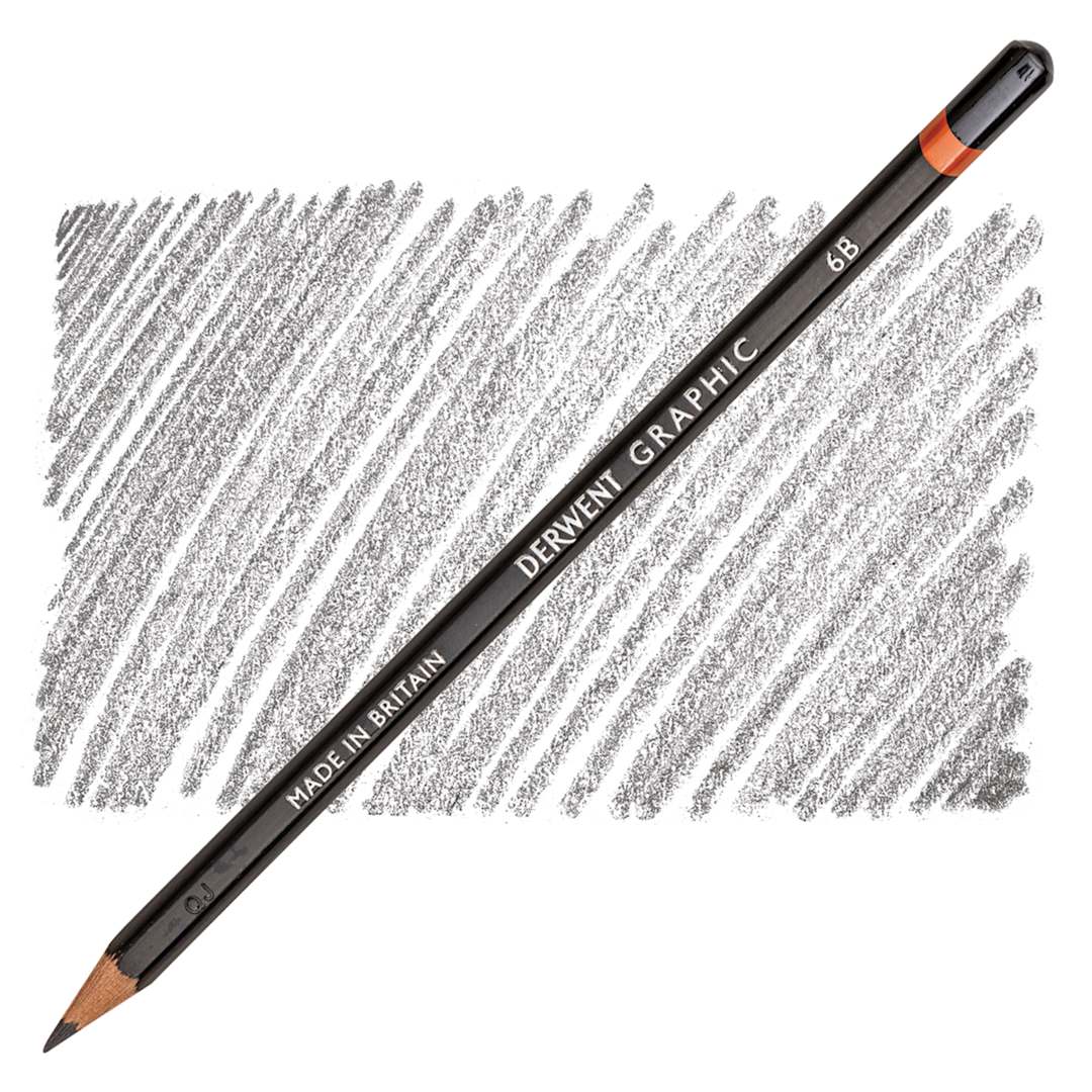 Open in modal - Derwent Graphic Pencil - Hardness 6B pencil and swatch