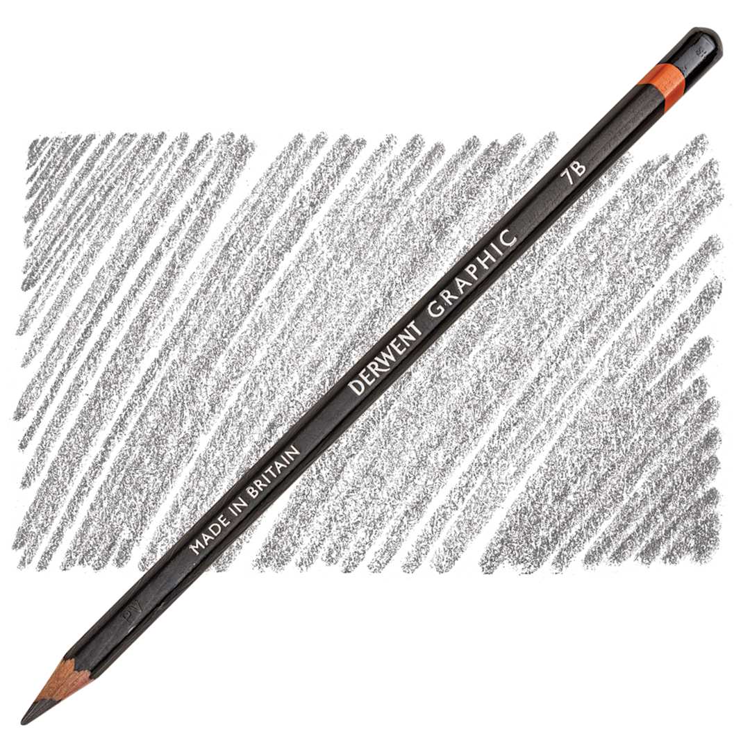 Open in modal - Derwent Graphic Pencil - Hardness 7B pencil and swatch