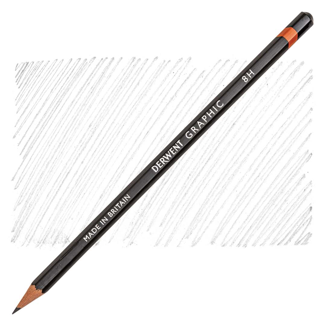 Open in modal - Derwent Graphic Pencil - Hardness 8H pencil and swatch