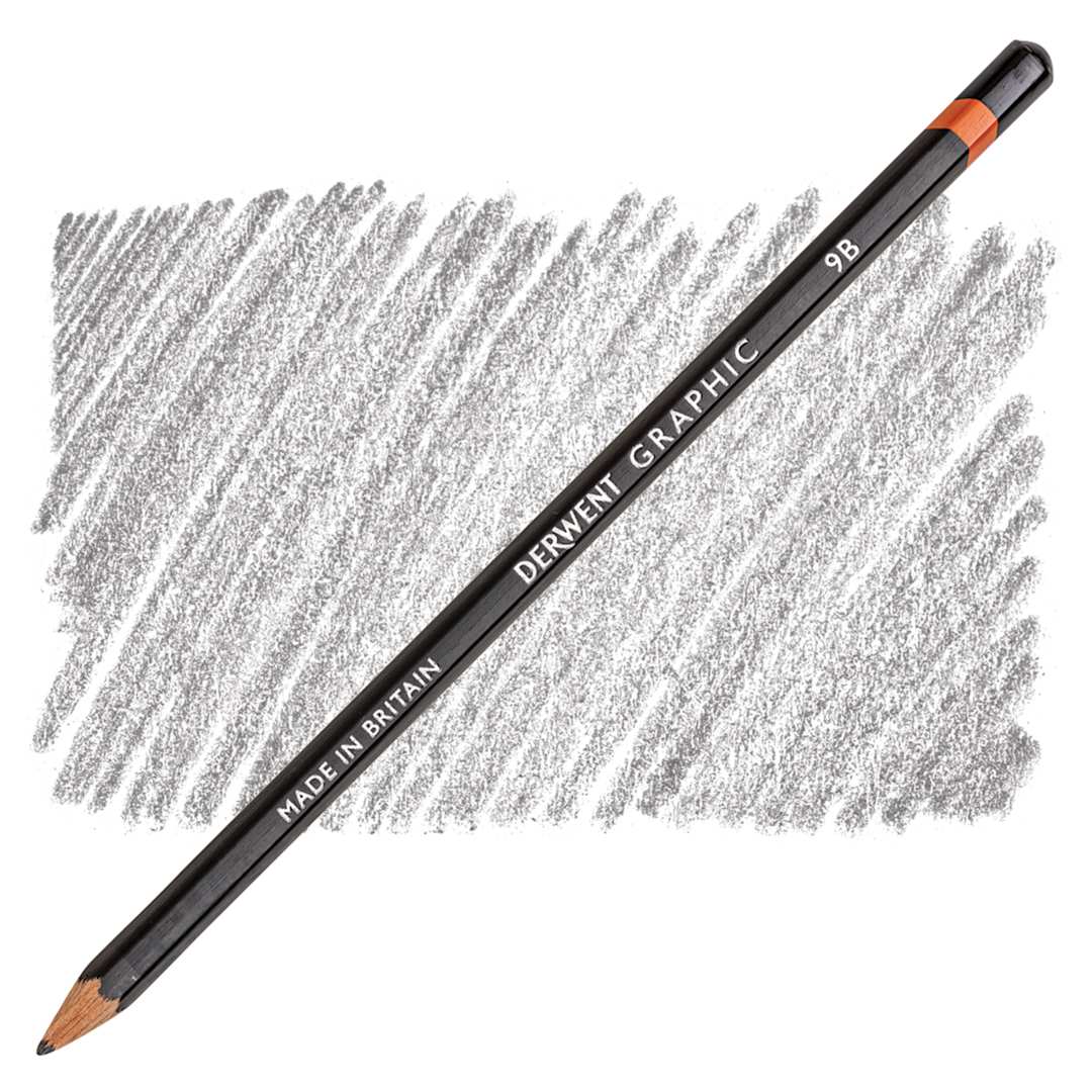 Open in modal - Derwent Graphic Pencil - Hardness 9B pencil and swatch