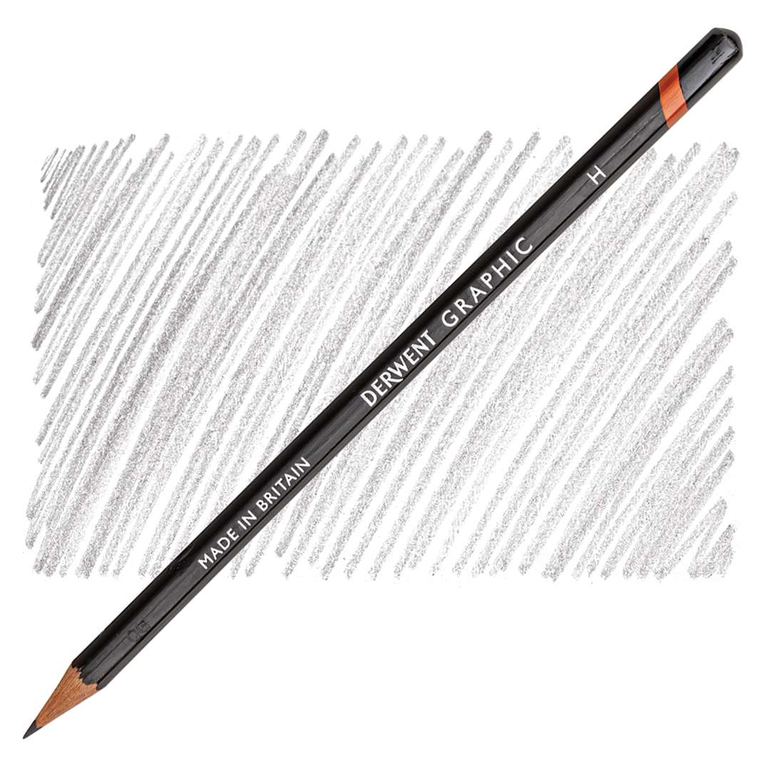 Open in modal - Derwent Graphic Pencil - Hardness H pencil and swatch