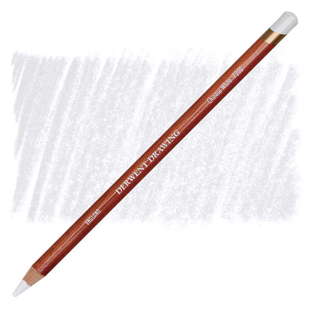 Open in modal - Derwent Drawing Pencil - Chinese White pencil and swatch