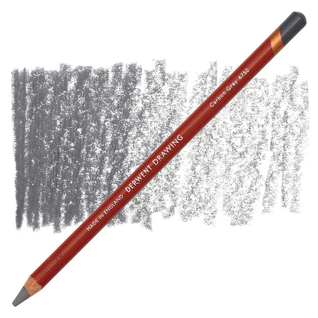 Open in modal - Derwent Drawing Pencil - Carbon Grey pencil and swatch