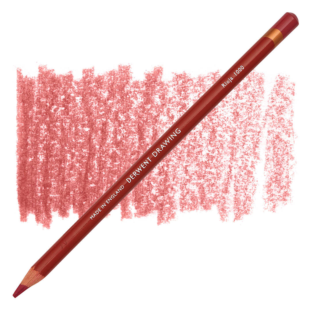 Open in modal - Derwent Drawing Pencil - Rioja pencil and swatch