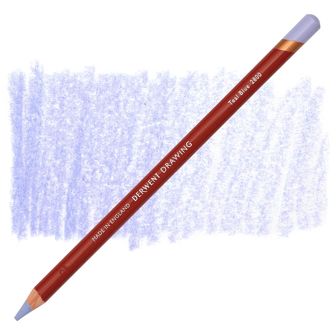 Open in modal - Derwent Drawing Pencil - Teal Blue pencil and swatch