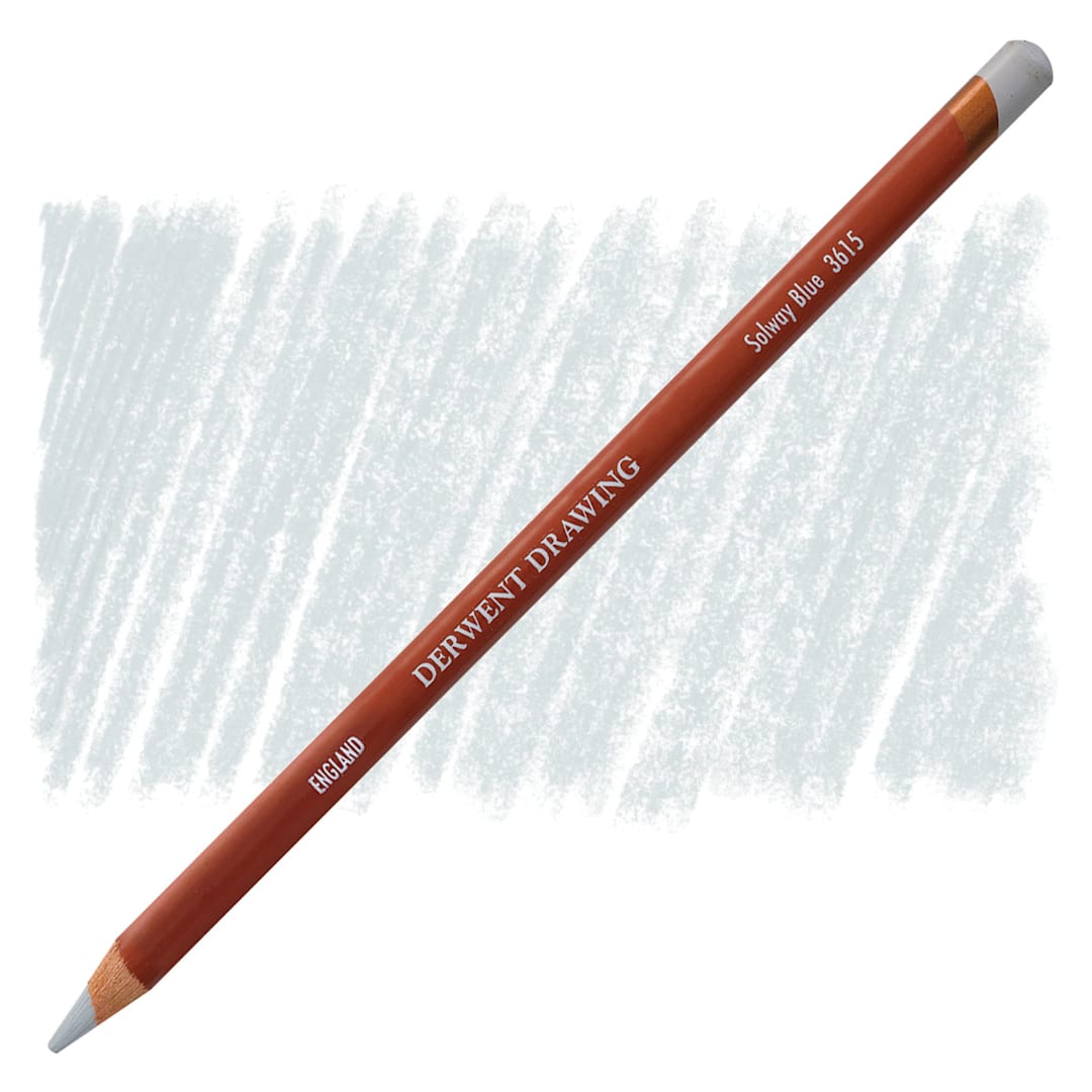 Open in modal - Derwent Drawing Pencil - Solway Blue pencil and swatch