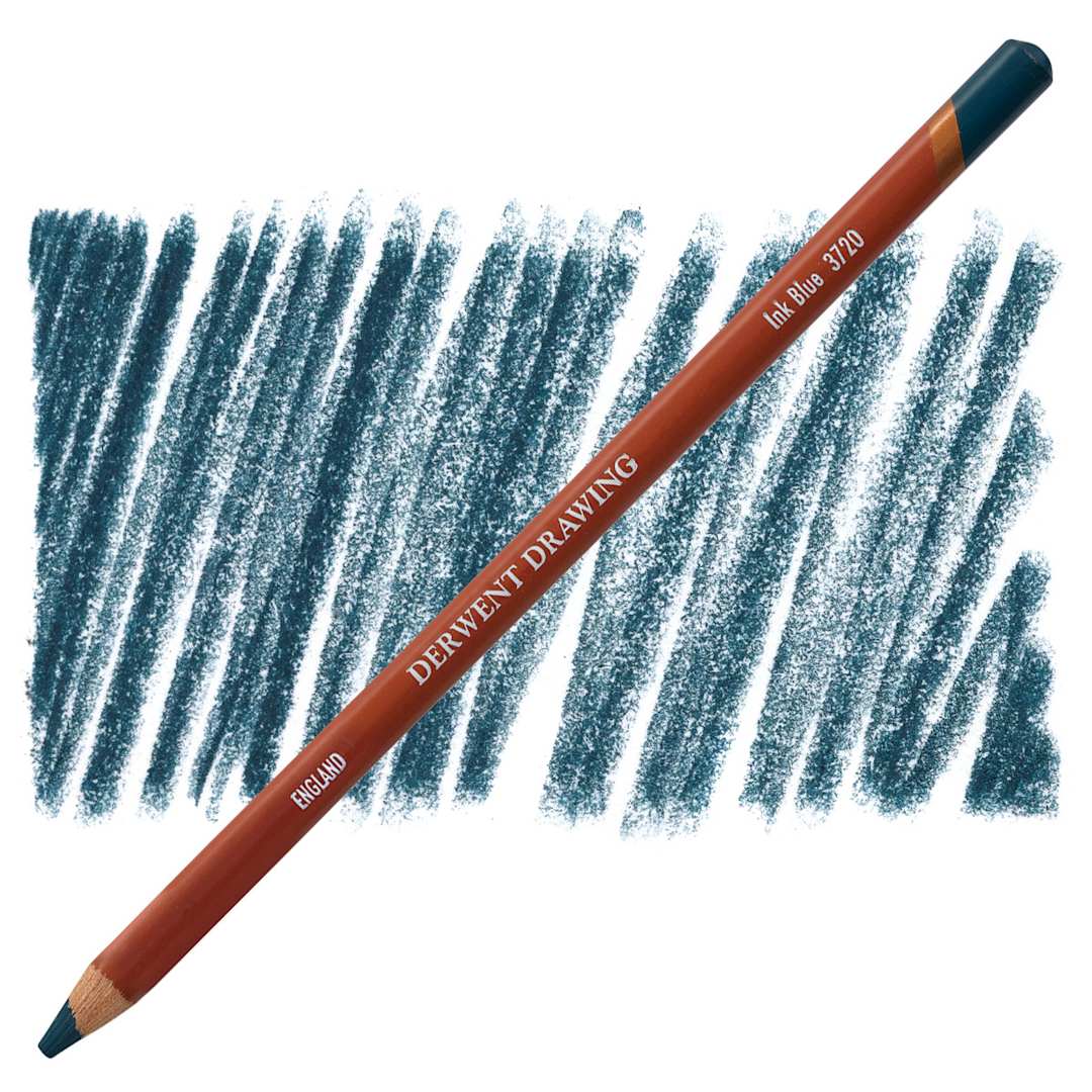 Open in modal - Derwent Drawing Pencil - Ink Blue pencil and swatch