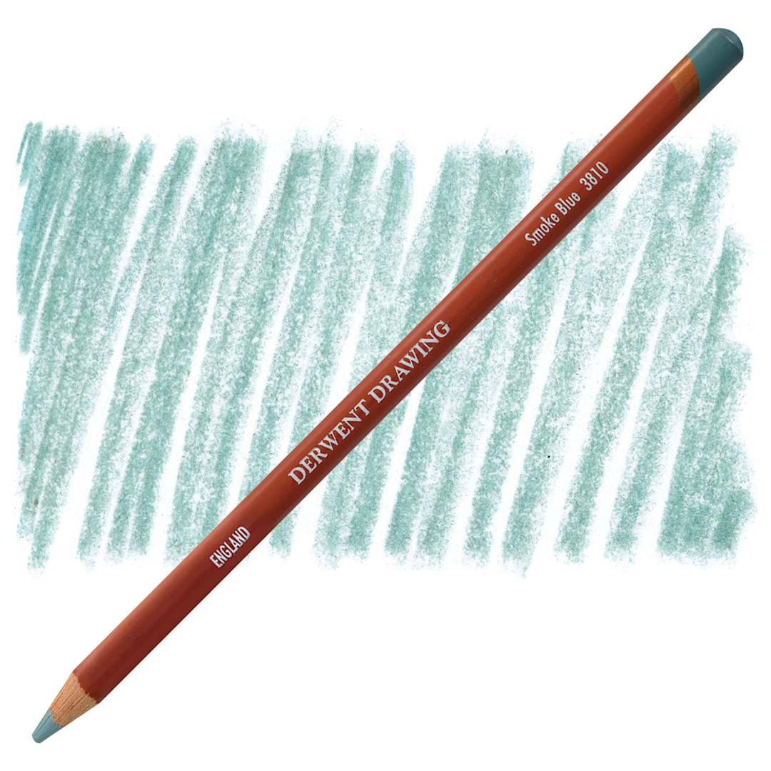 Open in modal - Derwent Drawing Pencil - Smoke Blue pencil and swatch