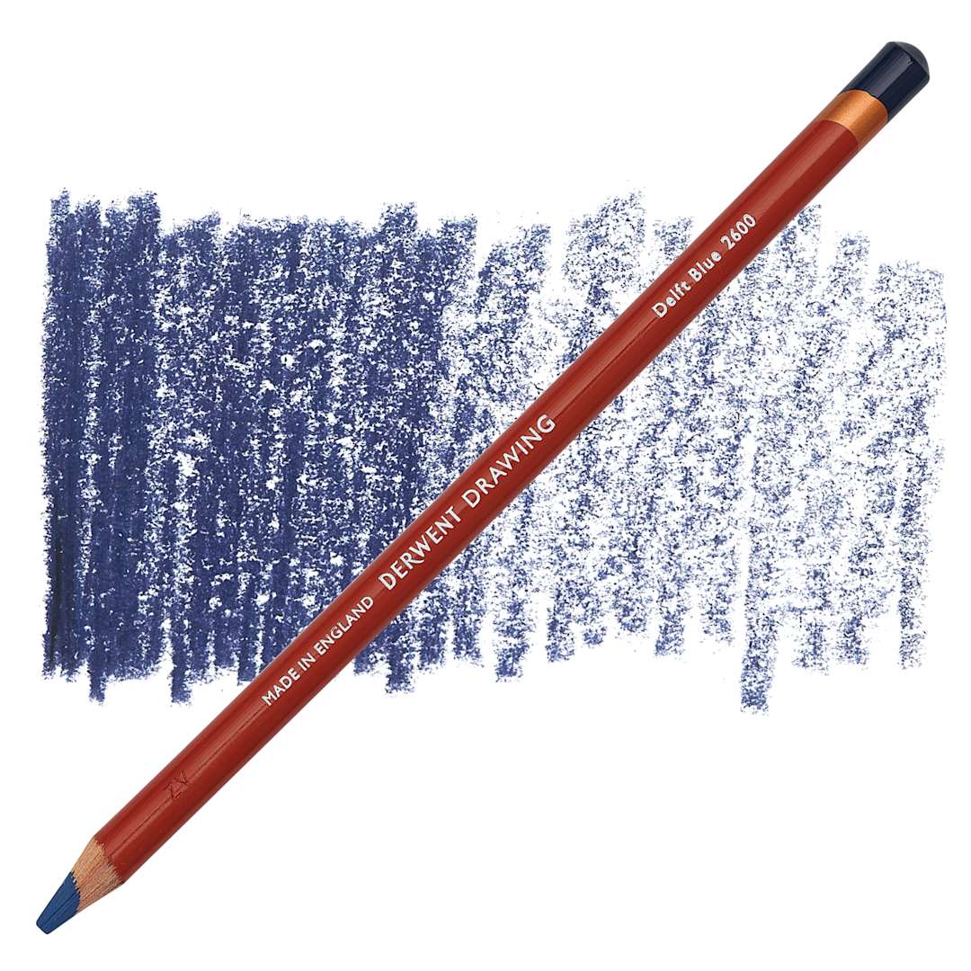 Open in modal - Derwent Drawing Pencil - Delft Blue pencil and swatch