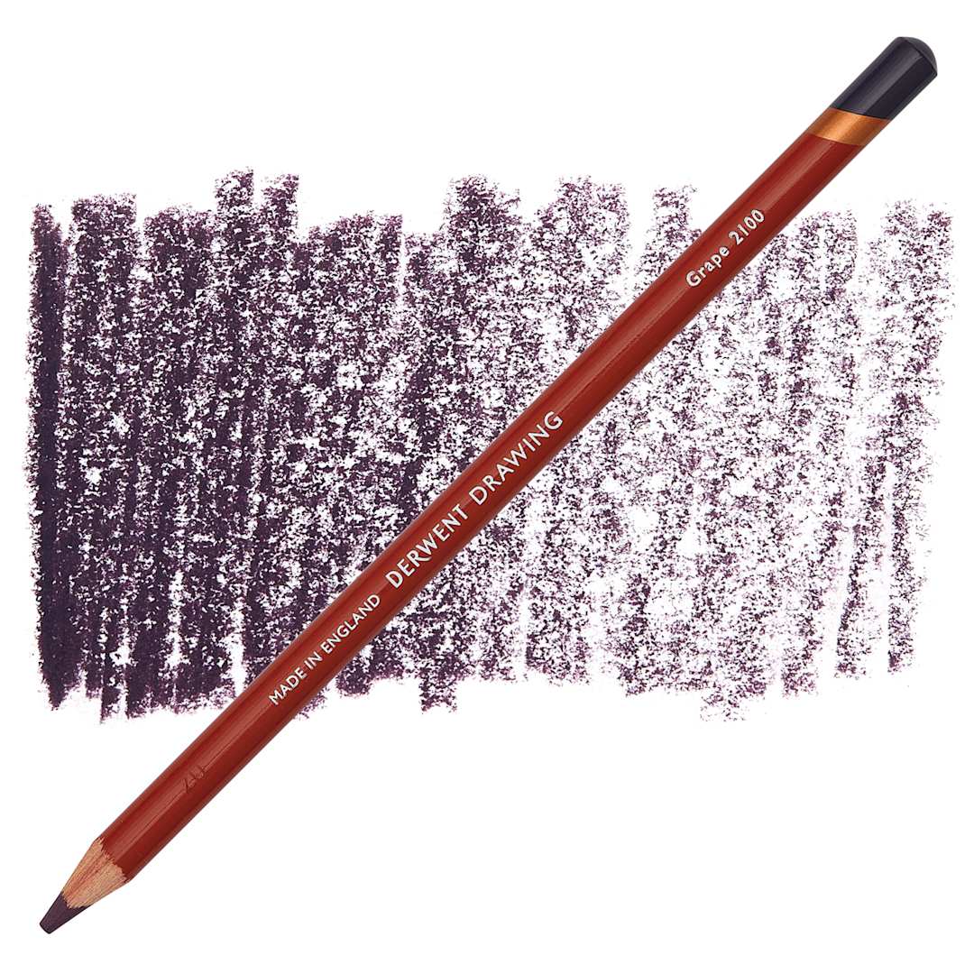 Open in modal - Derwent Drawing Pencil - Grape pencil and swatch