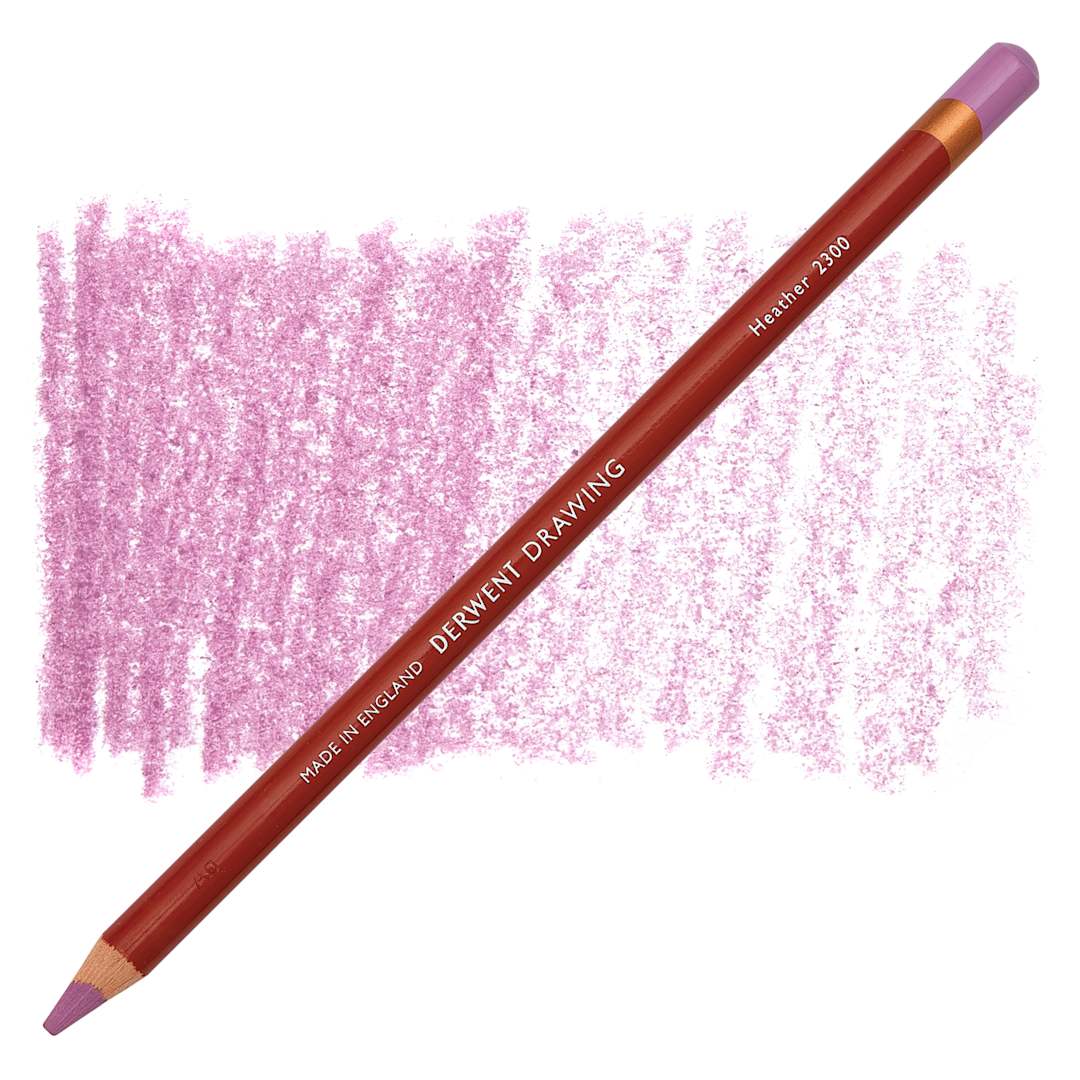 Open in modal - Derwent Drawing Pencil - Heather pencil and swatch