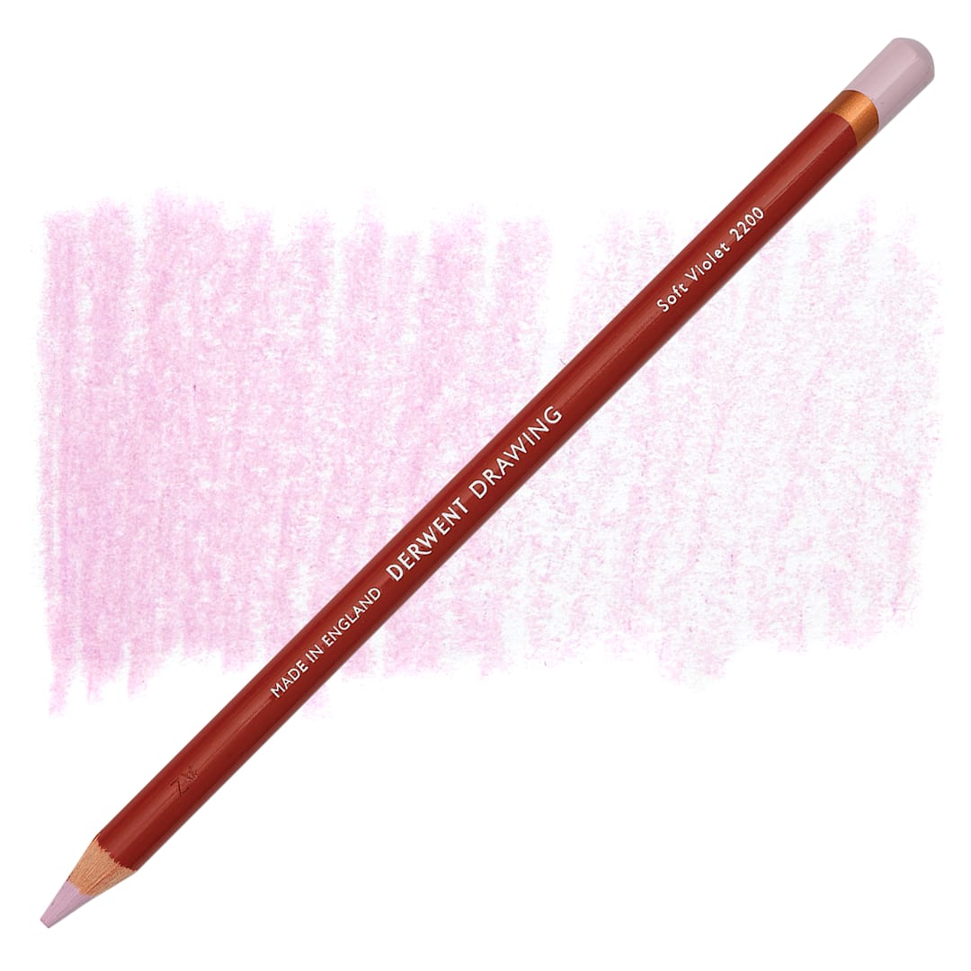 Open in modal - Derwent Drawing Pencil - Soft Violet pencil and swatch